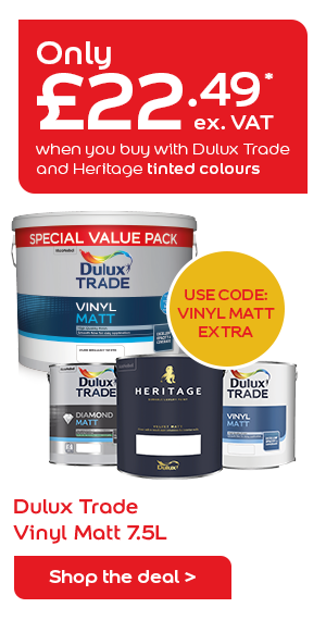 Dulux Trade Vinyl Matt only £22.49 ex. VAT